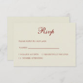 Basic and Elegant RSVP card (正面/裏面)