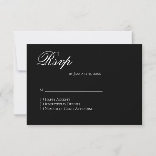 Basic and Elegant RSVP Card (正面)