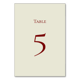 Basic and Elegant Table Number Card テーブルナンバー