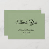 Basic and Elegant Thank You Card サンキューカード (正面/裏面)