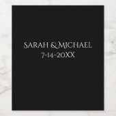 Basic and Elegant Wedding ワインラベル (シングルラベル)