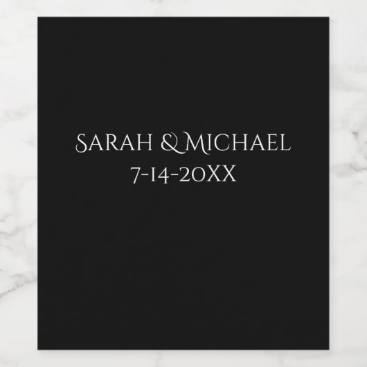 Basic and Elegant Wedding ワインラベル (シングルラベル)