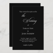 Basic and Elegent Wedding Invitation 招待状 (正面/裏面)