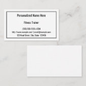 Basic and Simple Fitness Trainer Business Card 名刺 (正面/裏面)