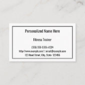 Basic and Simple Fitness Trainer Business Card 名刺 (正面)