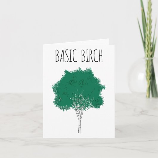 Basic Birch Funny Environmentalist Hiking Forrest カード (正面)