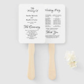 Basic Black and Whiteの式結婚プログラムHan ハンドファン (正面&裏面)