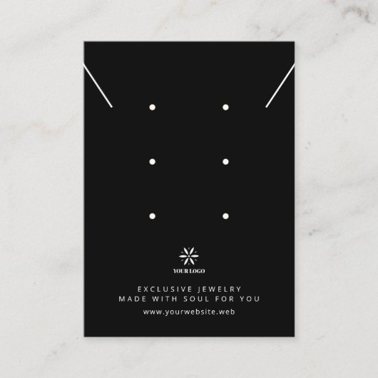 Basic Black Jewelry Display Template Logo TMF26 名刺 (正面)