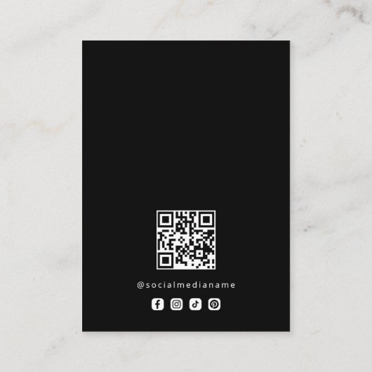 Basic Black Jewelry Display Template Logo TMF26 名刺 (裏面)