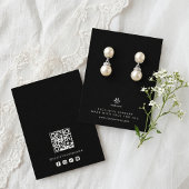Basic Black Jewelry Display Template Logo TMF26 名刺