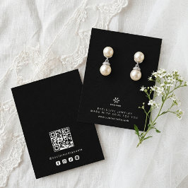 Basic Black Jewelry Display Template Logo TMF26 名刺