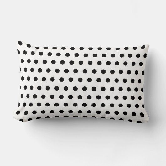 BASIC BLACK n WHITE THROW PILLOW ランバークッション (正面)