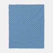 Basic Blue/Baby Blue Gingham Diagonal Plaid フリースブランケット (正面)