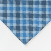 Basic Blue/Baby Blue Gingham Diagonal Plaid フリースブランケット (角)