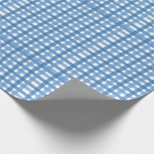 Basic Blue Plaid Wrapping Paper ラッピングペーパー (角)