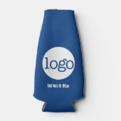 Basic BusinessまたはOffice Logo Promotion Navy ボトルクーラー (正面)