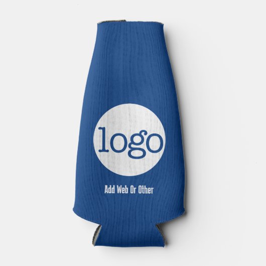 Basic BusinessまたはOffice Logo Promotion Navy ボトルクーラー (正面)