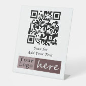 Basic Business Any QR Code Scan Pedestal Sign 台座サイン (正面)