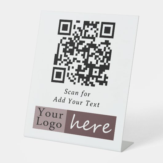 Basic Business Any QR Code Scan Pedestal Sign 台座サイン (正面)