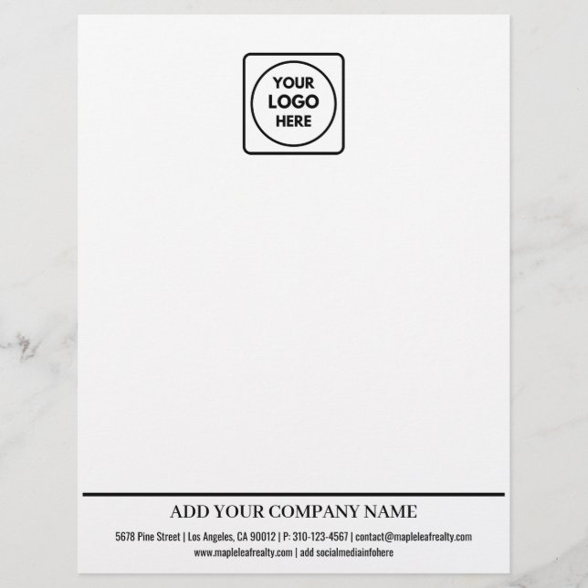 Basic Business Logo Contact Info letterhead レターヘッド (正面)