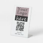 Basic Business QR Code Scan Pedestal Sign 台座サイン (正面)