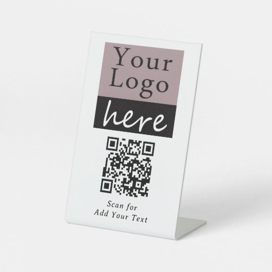 Basic Business QR Code Scan Pedestal Sign 台座サイン (正面)