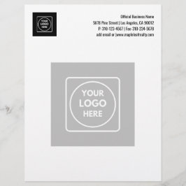 Basic Business Watermark Logo Design letterhead レターヘッド