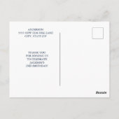 Basic Child's誕生日写真ありがとう ポストカード (裏面)