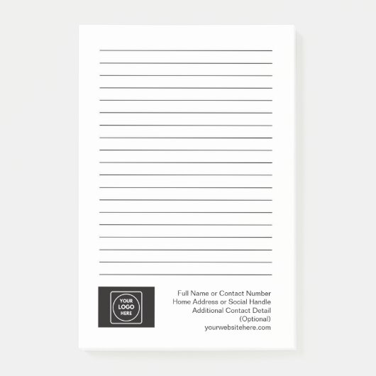 Basic Company Logo Branding Co Note Card ポストイット (正面)