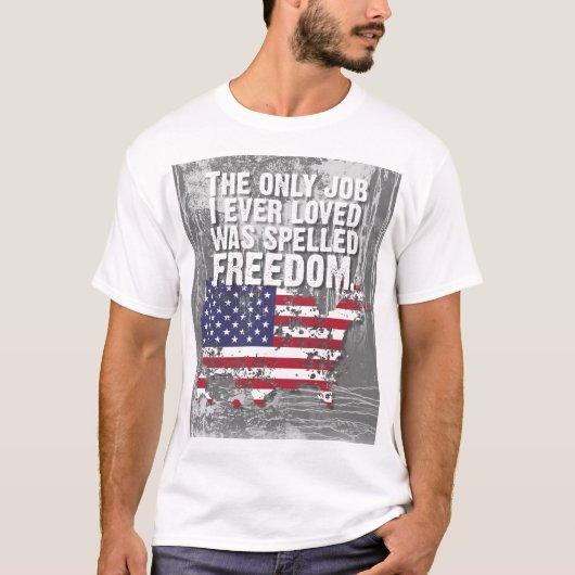 Basic Dark T-Shirt – Freedom Job Tシャツ (正面)