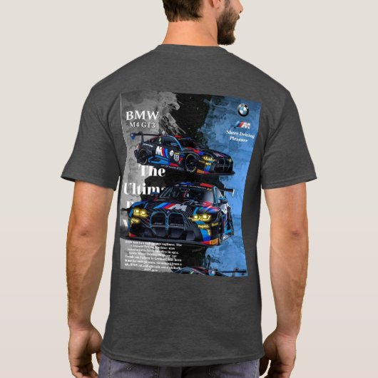 Basic Dark T-Shirt with bmw m3 design Tシャツ (裏面)