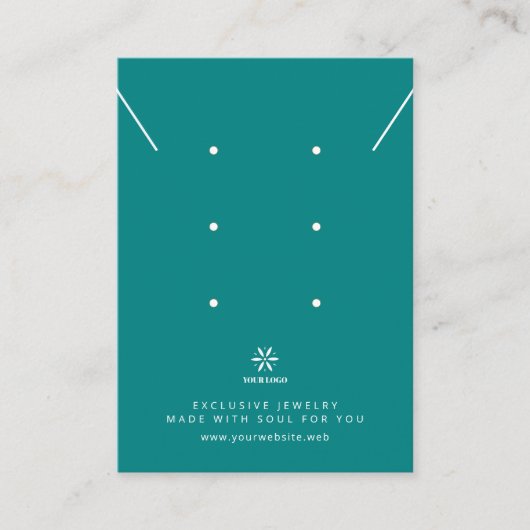 Basic Deep Teal Jewelry Display Logo TMF26 名刺 (正面)