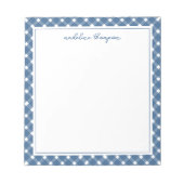 Basic Gingham Light Navy 縁ど Blue  Notepad ノートパッド (正面)