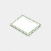 Basic Gingham Sage Green Border ポストイット (アングル)