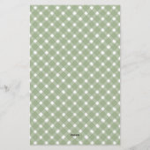 Basic Gingham Sage Green Border 便箋 (裏面)