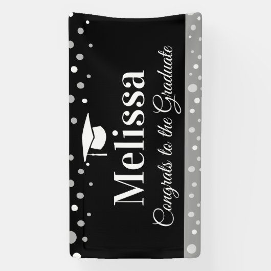 Basic Graduation Party Banner Custom Name  横断幕 (縦)