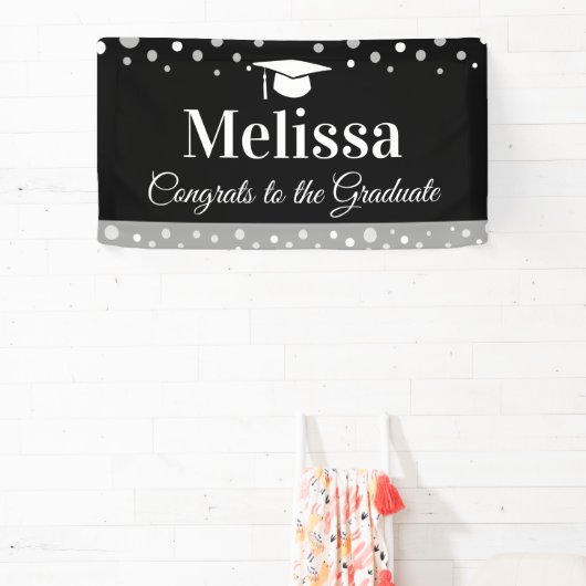 Basic Graduation Party Banner Custom Name  横断幕 (インサイチュ)