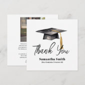 Basic Graduation Party Flat Thank You Card サンキューカード (正面/裏面)