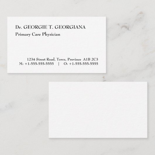 Basic, Health 気に Specialist Business Card 名刺 (正面/裏面)