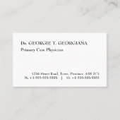 Basic, Health 気に Specialist Business Card 名刺 (正面)