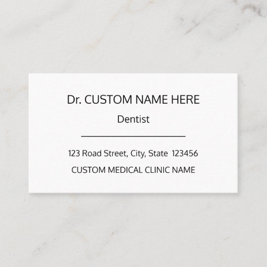 Basic, Health 気に Specialist Business Card 名刺 (正面)