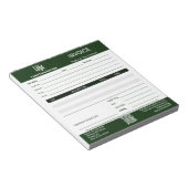 Basic Lawn Care Service Business Invoice Pad ノートパッド (アングル)