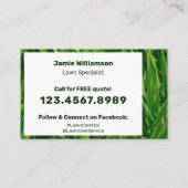 Basic List Call to Action Garden Maintenance 名刺 (裏面)