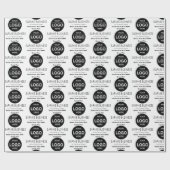 Basic Logo Custom Bag, Business or Shop Tote Bag ラッピングペーパー (フラット)