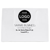 Basic Logo Custom Bag, Business or Shop Tote Bag ラージペーパーバッグ (正面)