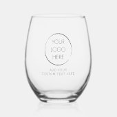 Basic Logo Custom, Business or Marketing ステムなしワイングラス (正面)