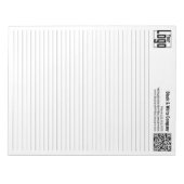 Basic Logo QR-code Black Line College Rule ノートパッド (正面)