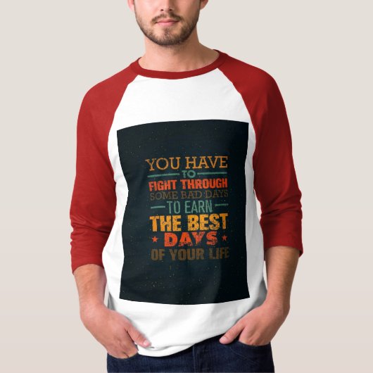 Basic Men's Rangal 3/4スリーブTシャツ Tシャツ (正面)