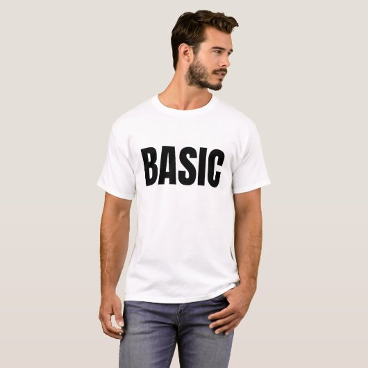 Basic Minimal Typography Black Tシャツ (正面フル)