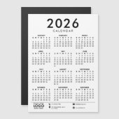 Basic Modern 2026 Corporate Logo Calendar (正面/裏面)